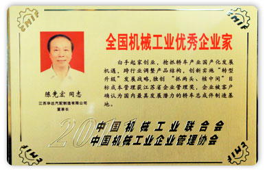 全國(guó)機(jī)械工業(yè)優(yōu)秀企業(yè)家